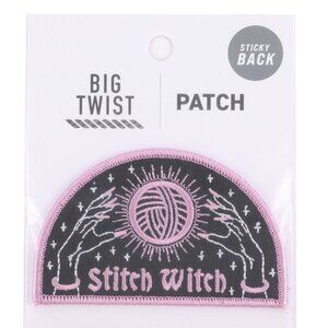 Big Twist 3.5" Black Stitch Witch Applique Patch - NWT - Black & Purple - 5 Pack
